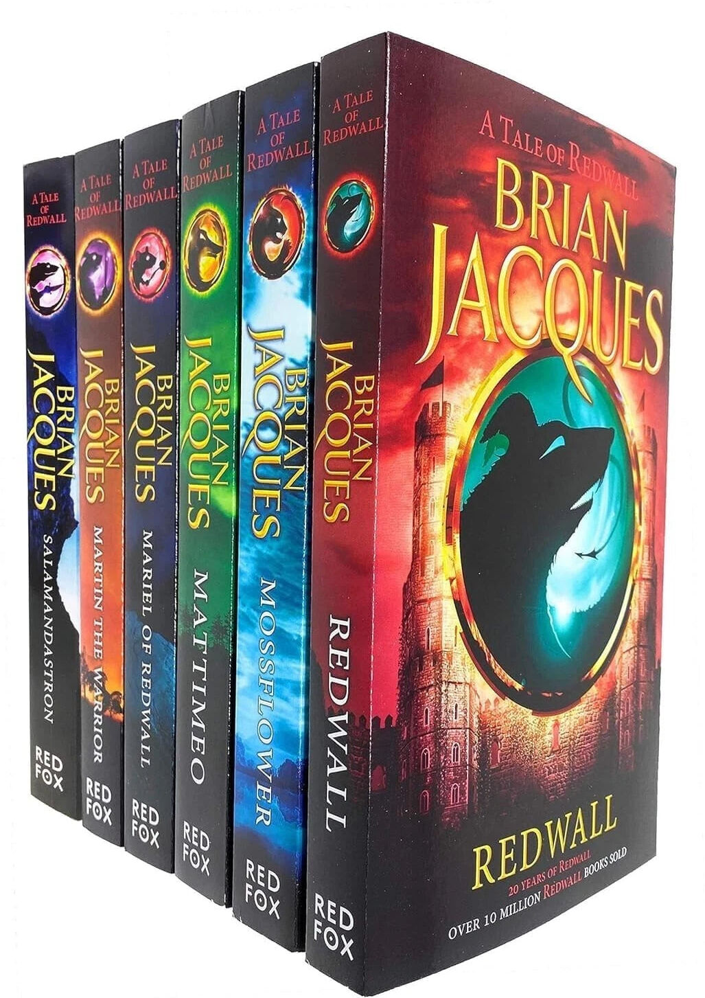 Red Fox Redwall Books 1-6 Collection Set by Brian Jacques - Paperback - 6 Books - Ages 8-12 - Classic Animal Fantasy Adventure Series