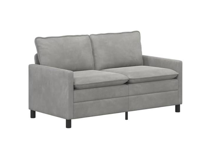 KUTYWEXFM 2-Sitzer Sofa Hellgrau Samt Couch Polstersofa 156 x 81 cm Ergonomische Polsterung und weicher Samtbezug schaffen Komfort im Schlafzimmer, Wohnzimmer oder Arbeitszimmer.
