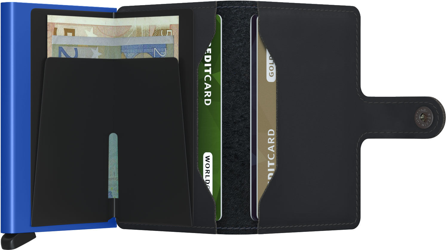 Secrid Miniwallet Matte Black & Blue