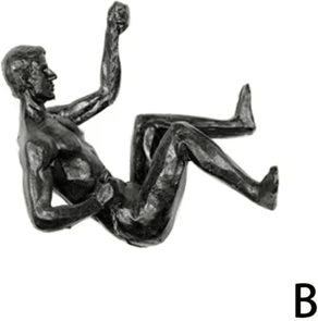 Inspire Curations Modern Climbing Man Wall Sculpture Minimalist Resin Athlete Wall Art Decor b