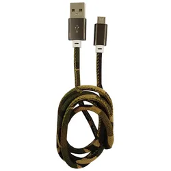 LC-Power LC-C-USB-MICRO-1M-5 USB A zu Micro-USB Kabel, Camouflage grün, 1m