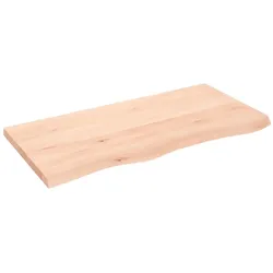 vidaXL Wandregal 100x50x(2-4) cm Massivholz Eiche Unbehandelt