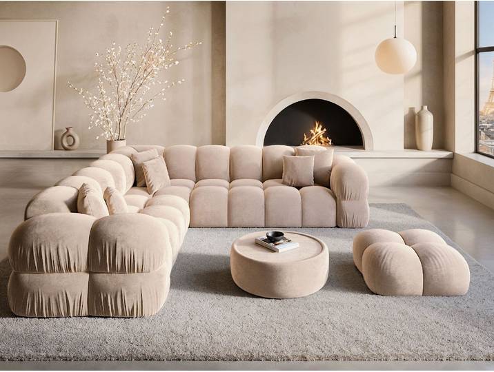 Couch Monteverde L-Form in Stoff