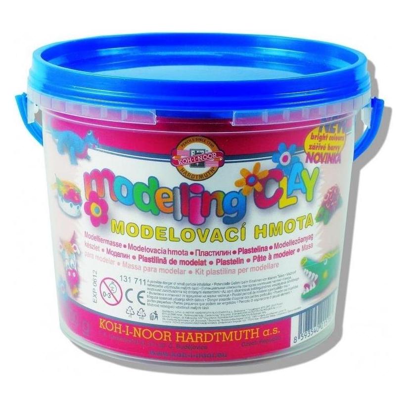 Koh-i-Noor Plastilin im Eimer mit 8 Farben 700g (248975) (248975)