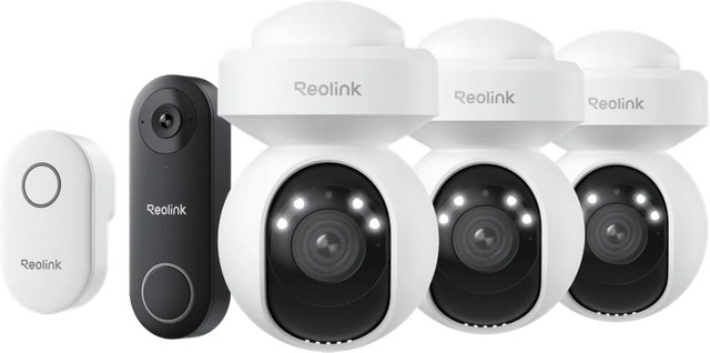 Reolink E540 3-Pack met D340W en Chime Beveiligingscamera Set