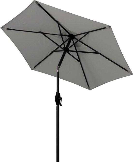 Famanu Gartenschirm 180 cm Anthrazit mit Liftmechanismus - Verstellbar