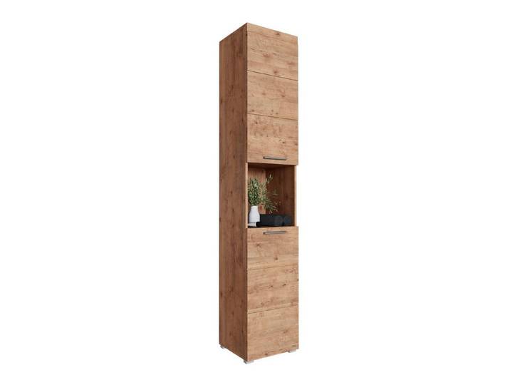 Newroom Hochschrank Trinity Wildeiche Wildeiche Badezimmerschrank Hochschrank Wildeiche mit viel Stauraum