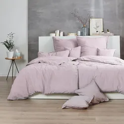 Enrico Coss Bettwäsche Stonewashed 155x220 cm + 80x80 cm | blass-rose - pink