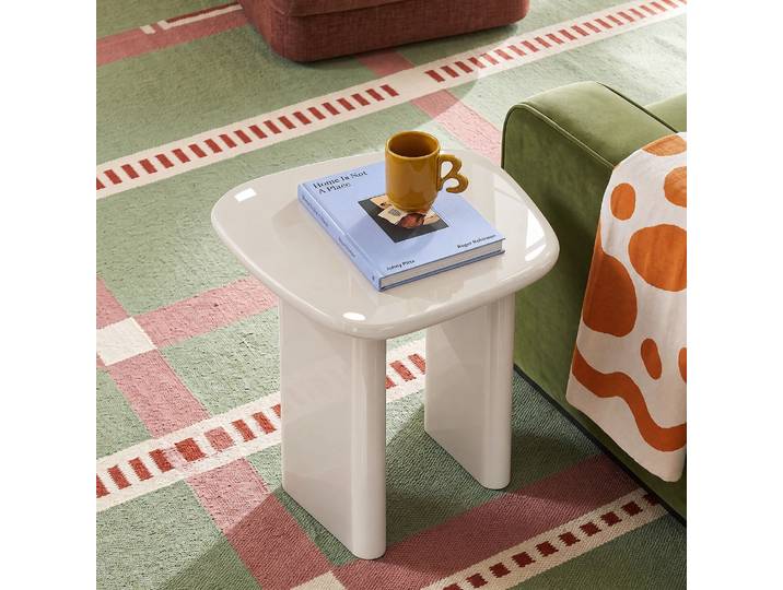 HABITAT - Table d’appoint organique laquée - Ivoire - Ormea