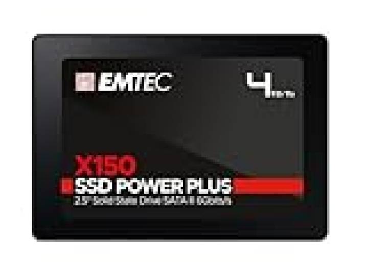 EMTEC - Disque Dur SSD Interne 2,5 4To - SATA - X150 Power Plus 3D NAND - 10x Plus Rapide Qu’Un Disque Dur Classique - Démarrage & Arrêt d'Ordinateur Performants