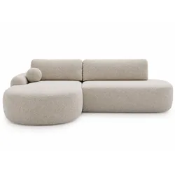 ECKSOFA Aurio O Bouclé-Stoff Creme Links