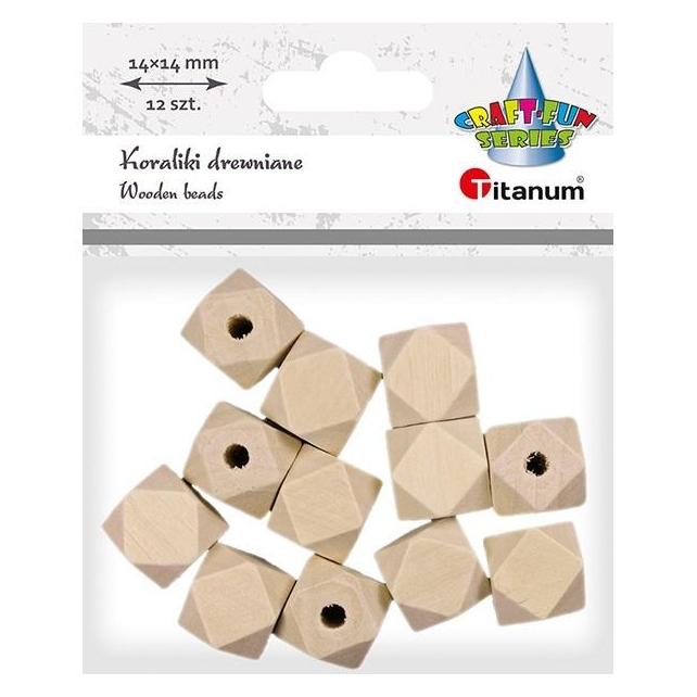 Titanum Holzwürfelperlen, geschnitten 12 Stück (47816328)