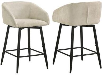 Coaster Rainer Fabric Upholstered Swivel Chair (Set of 2)
