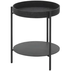 SCHÖNER WOHNEN Kollektion Beistelltisch  Twist , grau , Maße (cm): H: 49  Ø: 40