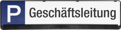 Parkplatzschild, Geschäftsleitung