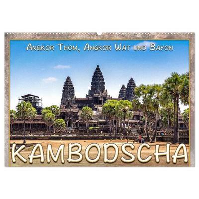 Kambodscha, Angkor Thom, Angkor Wat und Bayon (Wandkalender 2026 DIN A2 quer), CALVENDO Monatskalender