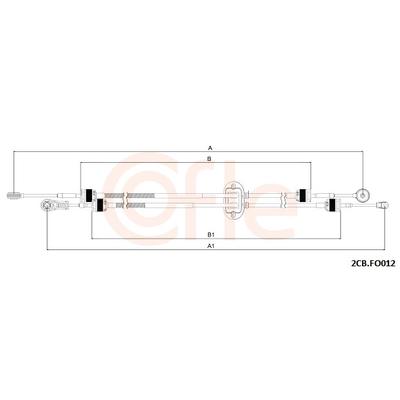COFLE Seilzug, Schaltgetriebe 2CB.FO012 für Ford
