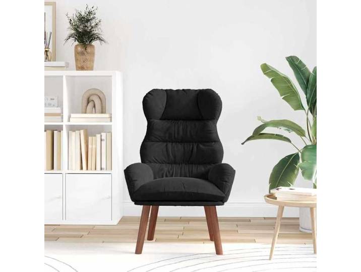 Noir Fauteuil relaxant - SOLOMON - Chaise salon - 1 personne - Noir 69x74x93 cm Velours FF5027