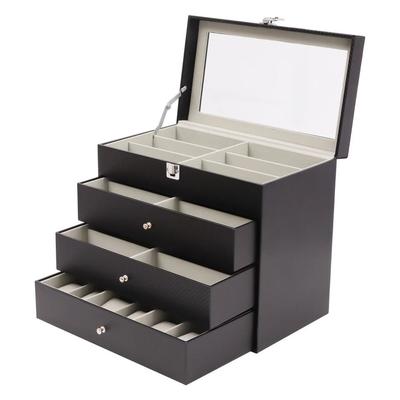 Premium Grid Eyeglass & Sunglasses Organizer Display Case Premium Grid Eyeglass & Sunglasses Organizer Display Case