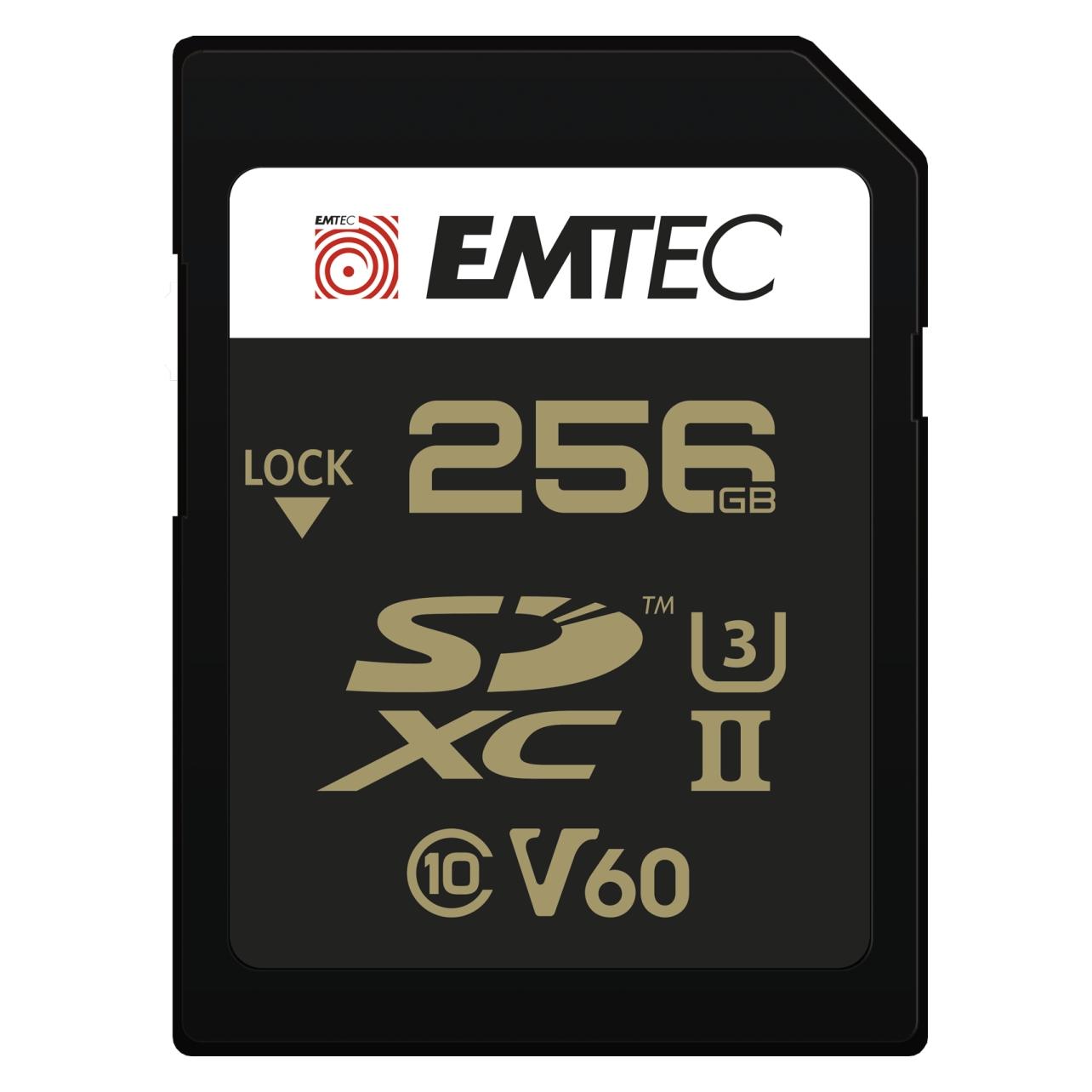 Emtec SD 256GB UHS-II U3 V60 Ultra Pro (256 GB, SDXC, U3, UHS-II) (ECMSD256GUHS2V60)