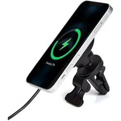 eSTUFF Magnetic Wireless Car Charger, Auto Adapter, Schwarz