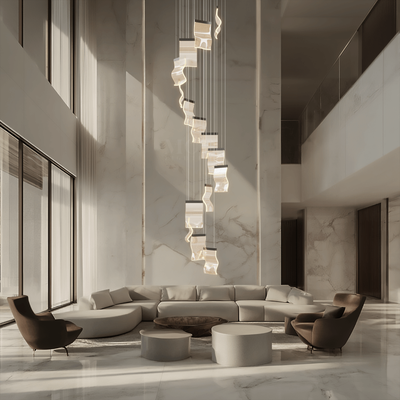 Helia   Luxury Postmodern Chandelier   35 Lights / Metallic Gold / Warm White (3000k)   Living Room Lighting   MOD LIGHTING