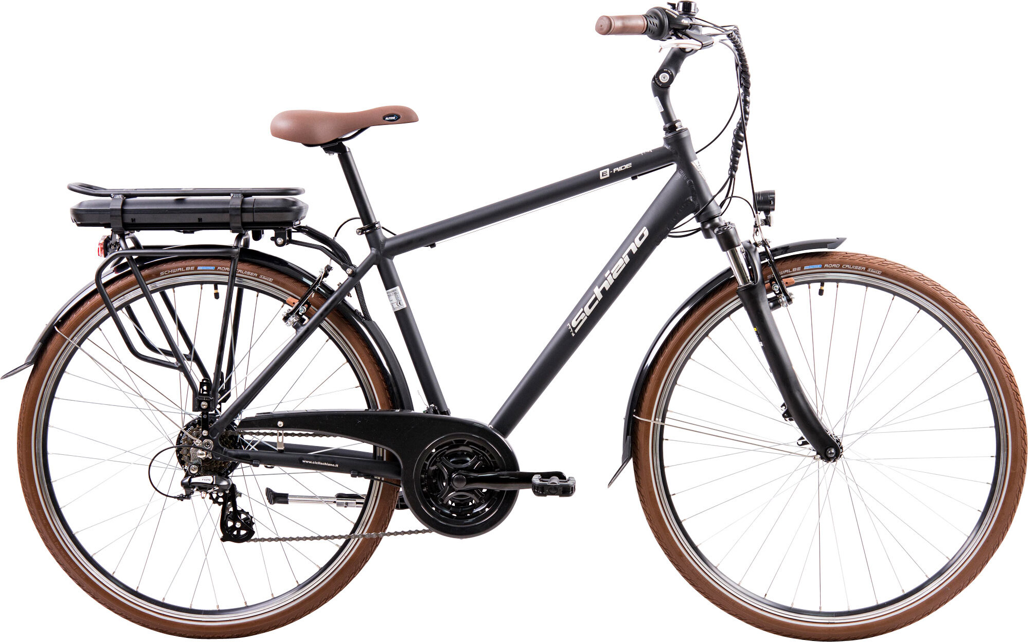 Schiano Ride E-Bike Trekking 28 Zoll 21-Gang 374 Wh schwarz