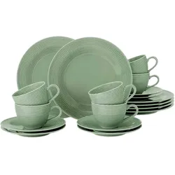 KAFFEESERVICE Beat Color Glaze Salbeigrün 18-tlg.