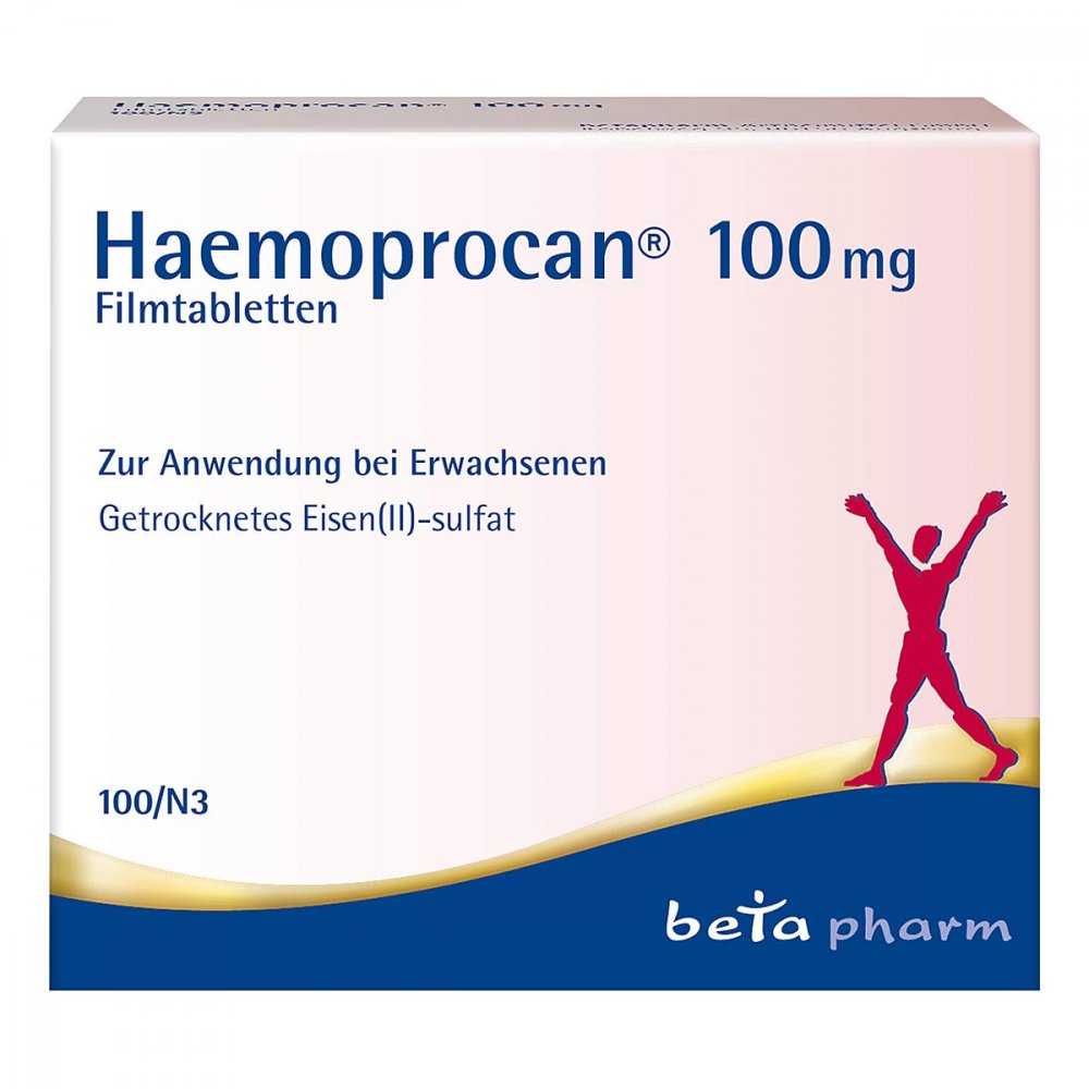 betapharm Arzneimittel GmbH Haemoprocan 100 mg Filmtabletten 16583676