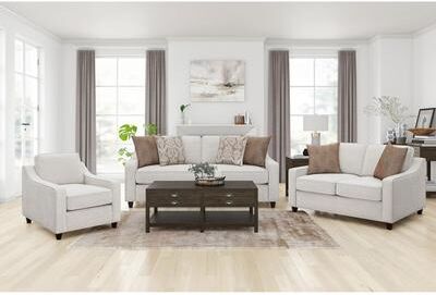 Coaster Christine Upholstered Sloped Arm Sofa Set Beige
