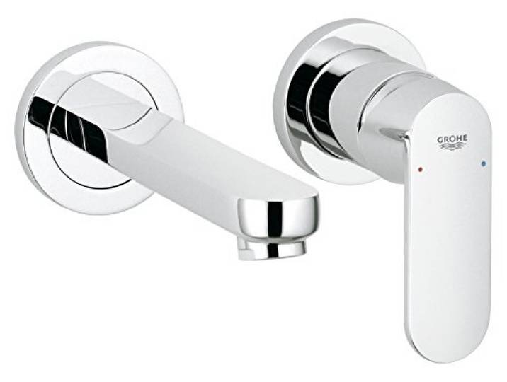 GROHE Eurosmart Cosmopolitan\, mitigeur lavabo 2 trous Mitigeur lavabo hauteur standard\, jet d'eau orientable\, cartouche céramique incluse (chrome\, 19381000)