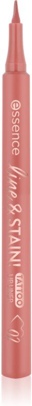 essence line & STAIN! TATTOO Ink Lip Liner with long-lasting effect shade 02 Must Have Brown 1.1 ml
