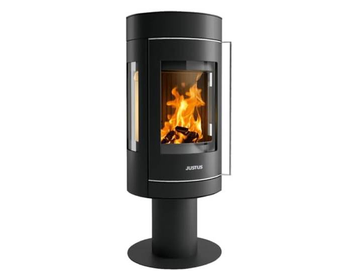 Justus 4827 11 Meva Kaminofen Stahl Schwarz / Topplatte Stahl Schwarz / A