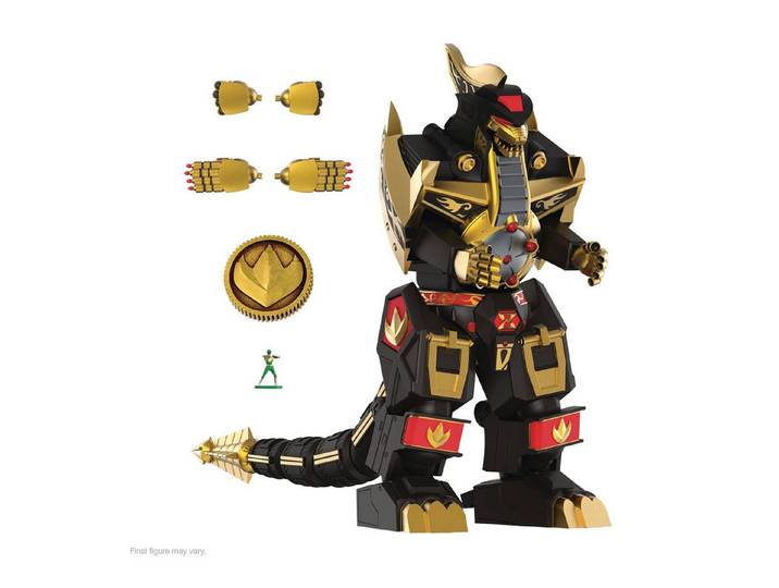 Super7 Actionfigur SDCC 2023 Mighty Morphin Power Rangers Ultimates Dragonzord Black & Go