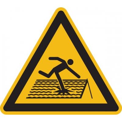 Warnschild, Warnung vor nicht durchtrittssicherem Dach W036 - ASR A1.3 (DIN EN ISO 7010) - 100 mm Folie selbstklebend