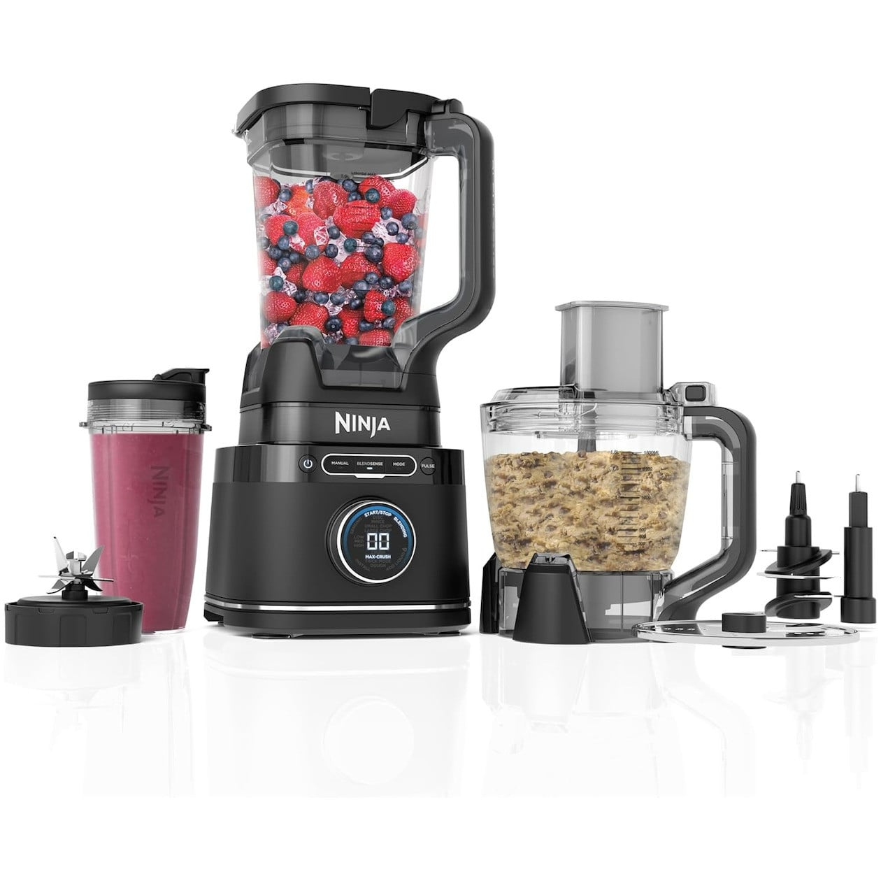Ninja Detect Power 3-in-1 Blender TB401EU - 1200W - 20 Modes - 2L Bowl - 680ml Cup - Zwart