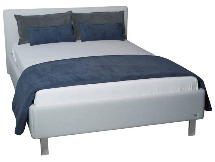 Polsterbett Cerata, Stoff Weiss-Creme, Hebehilfe,