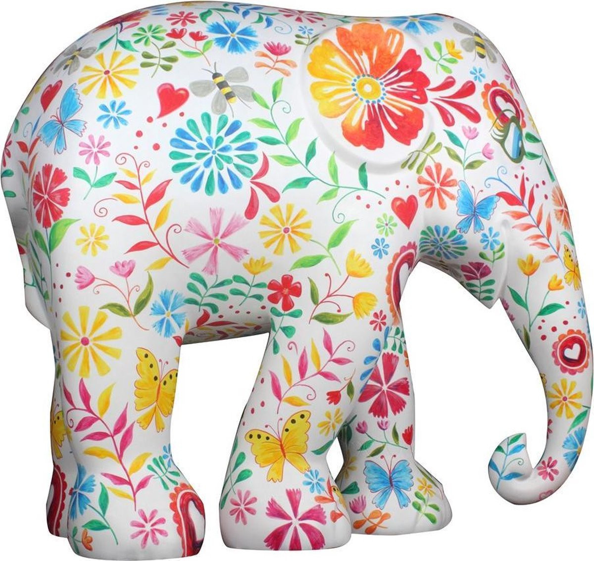 Elephant Parade Floral Symphony Handgemaakt Olifantenstandbeeld voor op tafel, 20 cm
