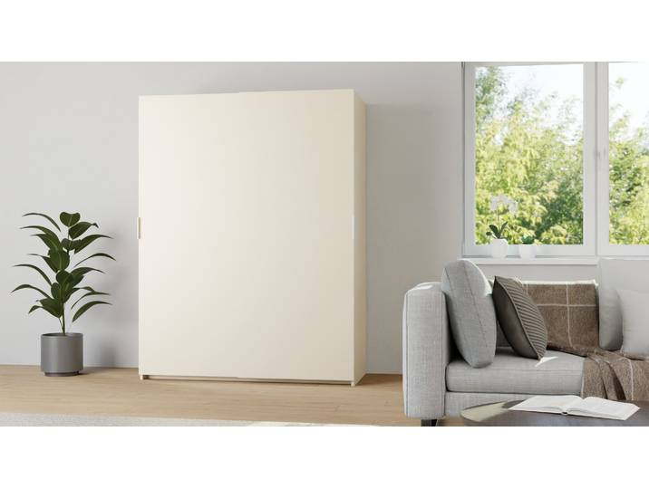 Schwebetürenschrank Premium Dekore Sand­beige