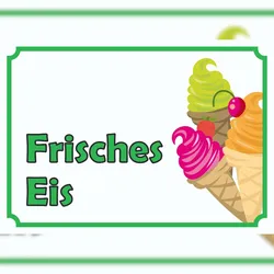 HB-Druck Frisches Eis Schild A2 (420x594mm)