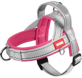 Inspired Living Reflective Wide Webbing Dog Harness With Handle gray Rose l