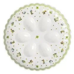 Villeroy & Boch Easter Delight Eierteller 24cm, Teller, Weiss, Grün, Mehrfarbig