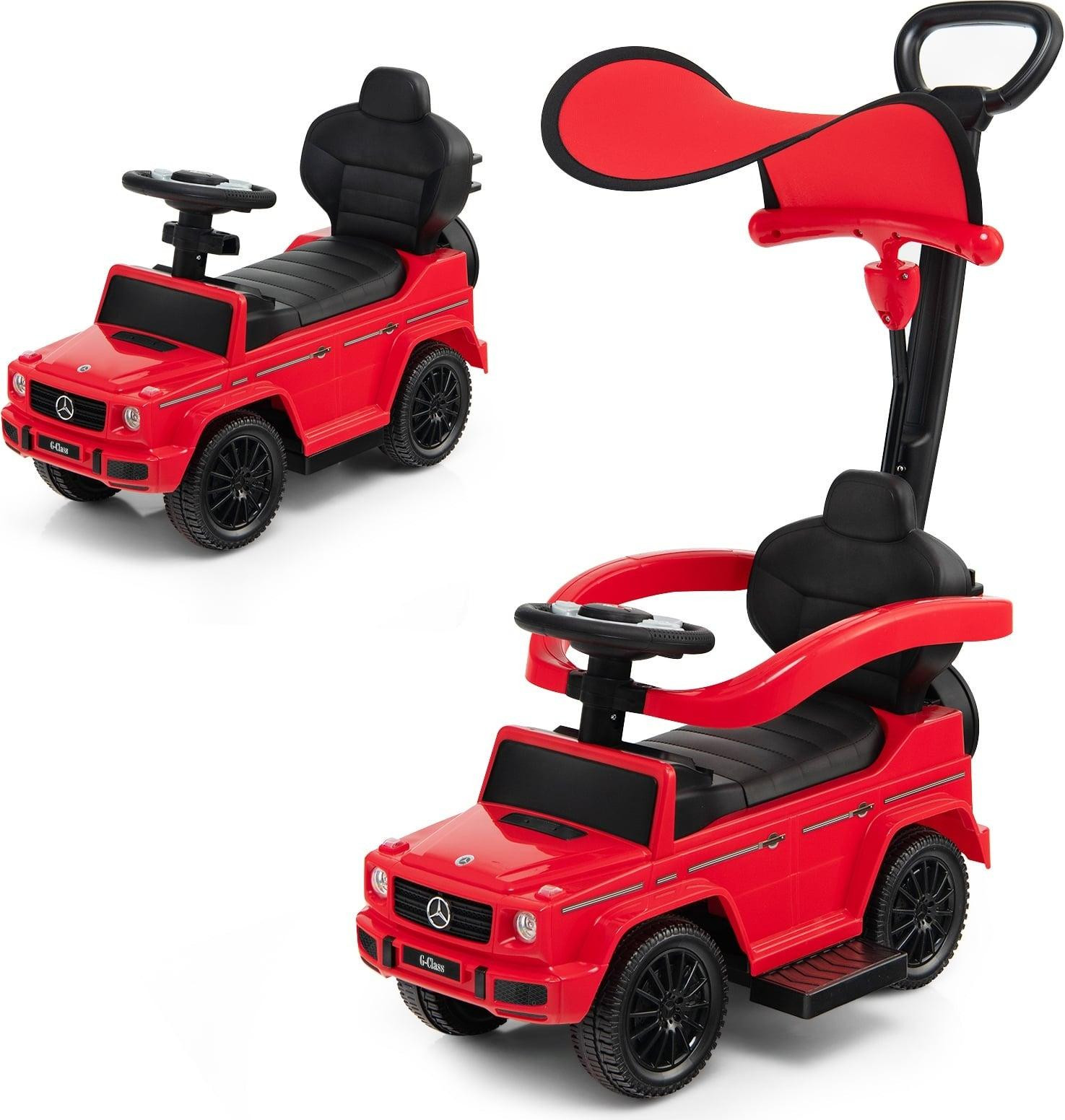 Northix Loopfiets Mercedes-Benz met zonnescherm, rood
