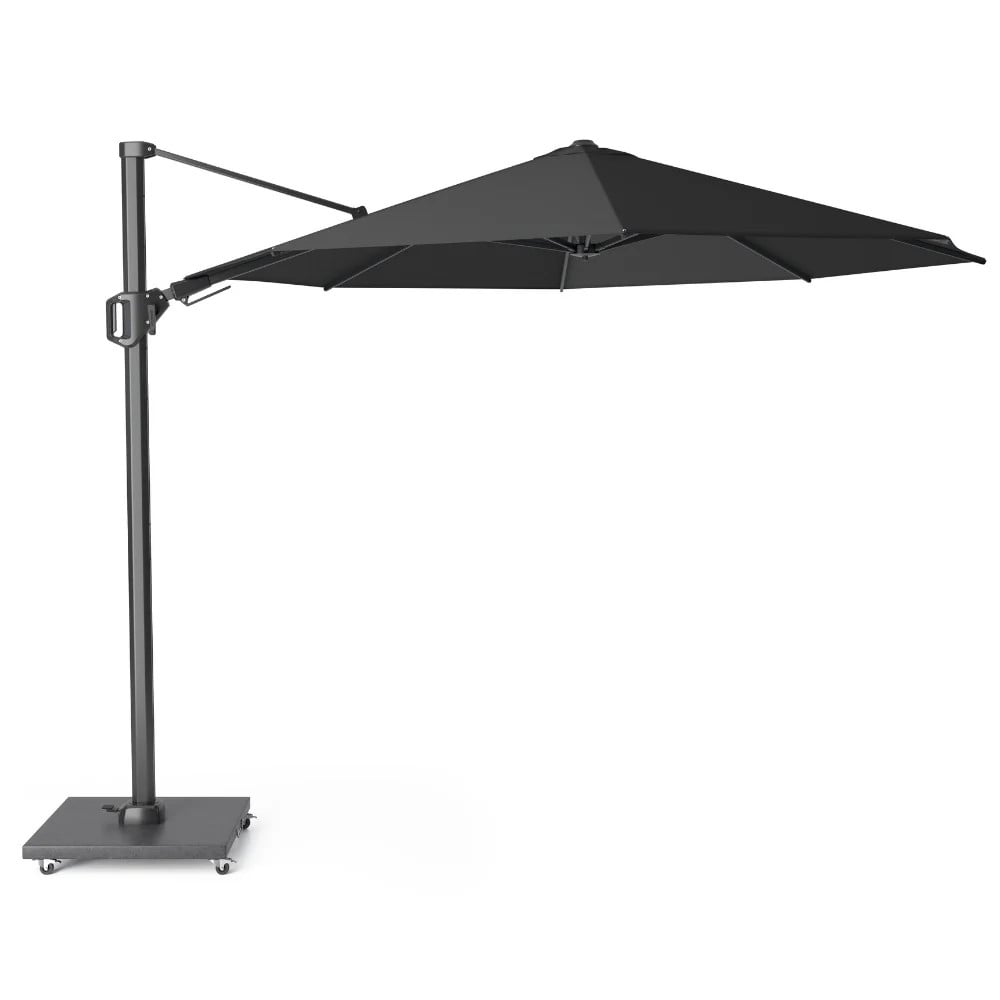 Platinum Challenger T² zweefparasol met premium doek, Ø350 cm, Black