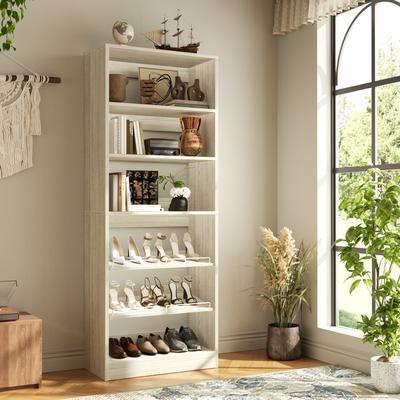 Rackcog Cimly 25'' Closet Organizer with Tower Shelves and Shoe Rack for Walk-in and Reach-in Closet