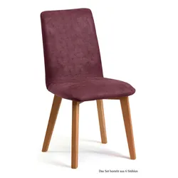 ESSZIMMERSTUHL (6er-Set) Darci 47x92x60 Eiche geölt/Marsala