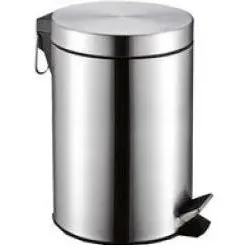 Moor Tret-Kosmetikeimer MELINDA, 3 Liter, Edelstahl aus rostfreiem Stahl, Fusspedal zur freihändigen Nutz, Abfalleimer, Silber