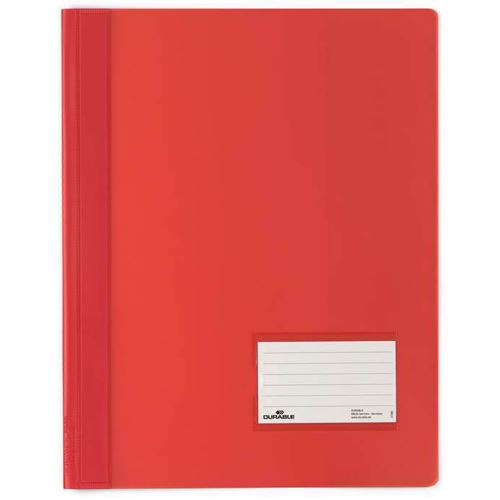 DURABLE 10 Schnellhefter DURALUX Kunststoff rot DIN A4 überbreit