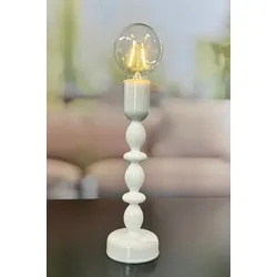 Lampe Savazza LED Glas weiß 37cm