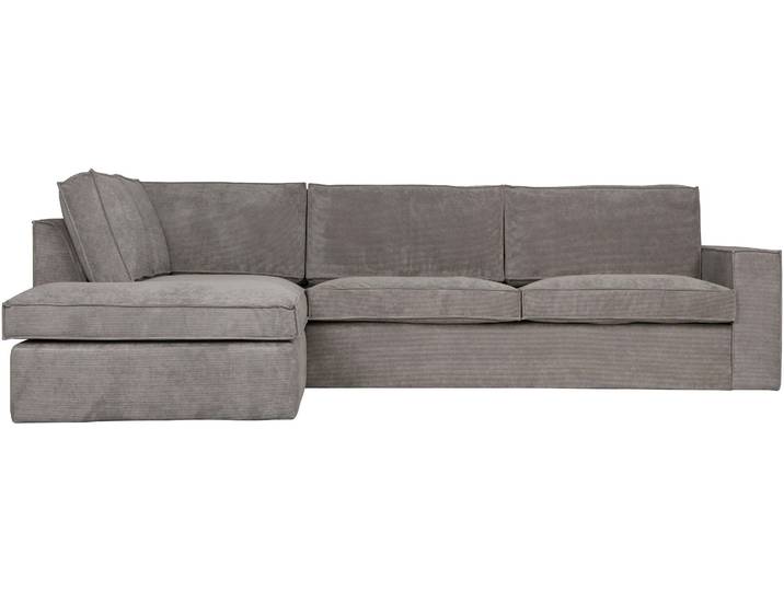 Ecksofa WOOOD Thomas Rechts Bezug mit Steppnaht, H 92 x B 283 x D 197 cm , grün (verwittertes grün), B:283cm H:92cm T:197cm, Sofas, Ecksofa, frei im Raum stellbar, Stellmasse H 92 cm x B 283 cm, L-Form